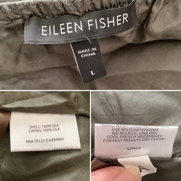 EILEEN FISHER Silk Tiered Maxi Skirt Pull On Lightweight Lagenlook Boho Travel L - Picture 5 of 7